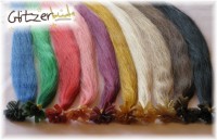 25 Human Hair Strands - Ind. Premium Temple Hair - 65cm, 0.8g